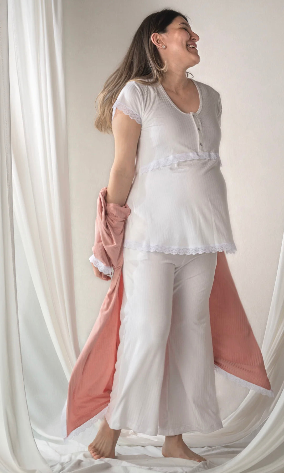 Remera, Short y pantalón Essen puré blanco t3