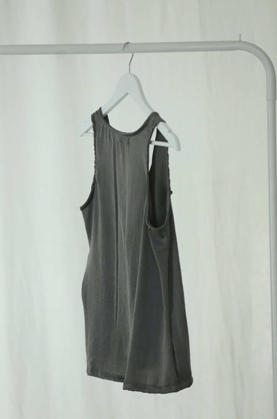Musculosa Satén Gris Paris "New Mom"