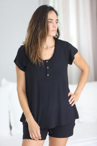 Set (2p) Remera y Short "Essential Black" s/p