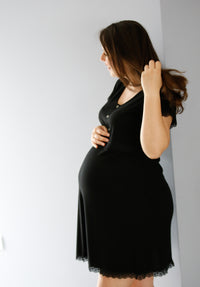 Set (2p) Camisón y Bata "Essential Black" s/p