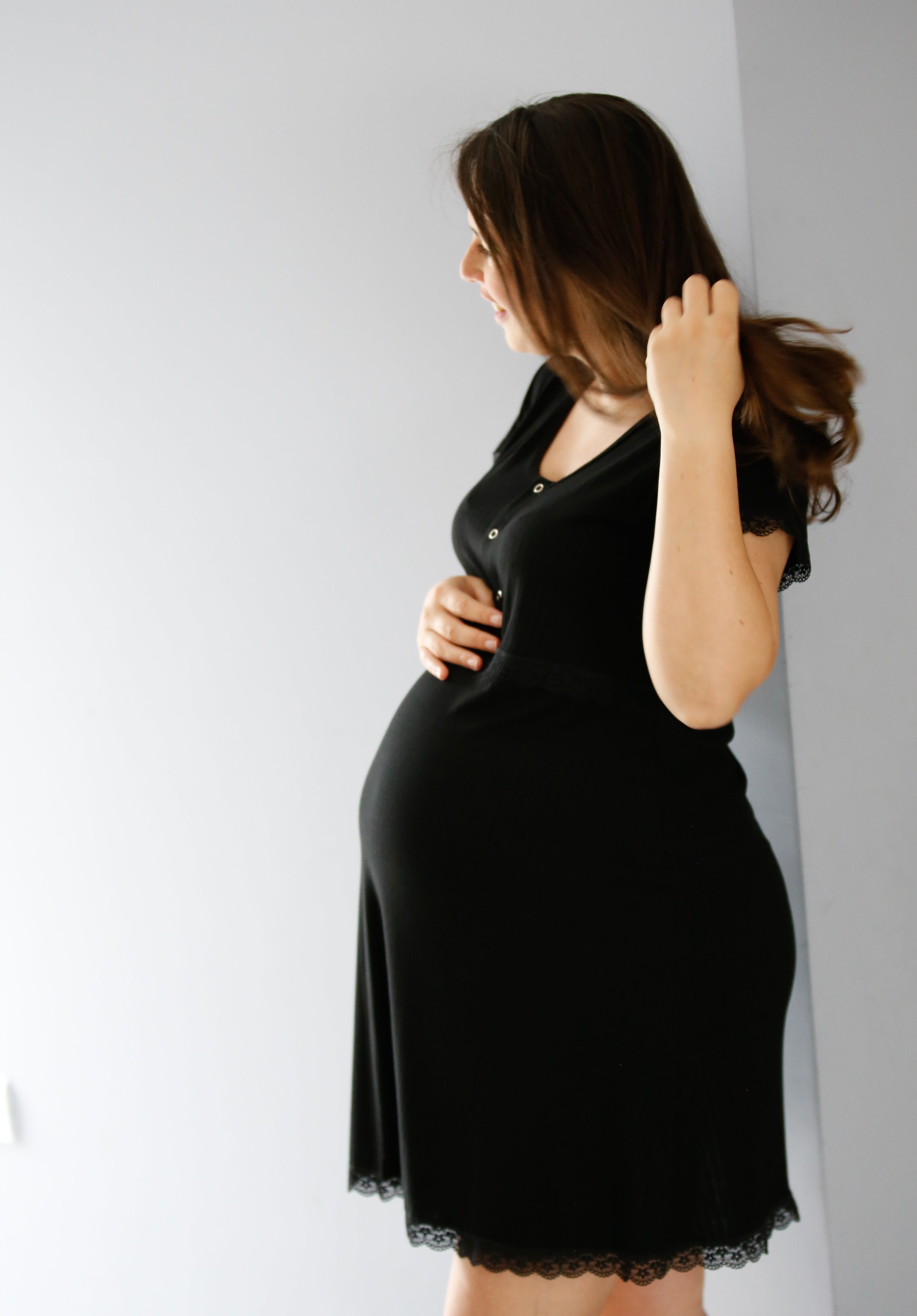 Set (2p) Camisón y Bata "Essential Black" s/p