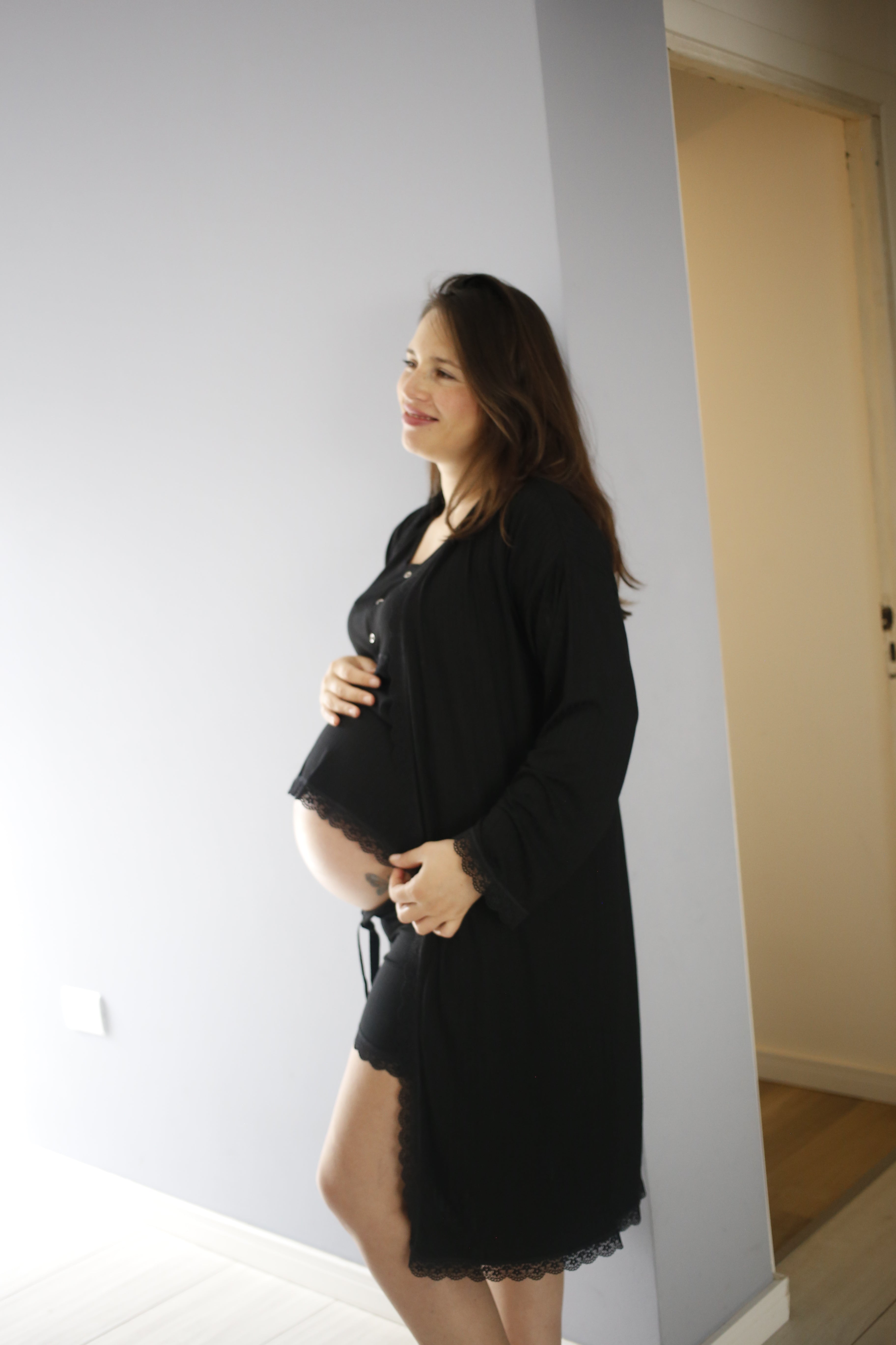 Set (3p) Remera, Short & Bata "Essential Black" c/p