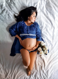 Set (4p) Remera, Short (x2) y Bata  "Essential Liberty Blue"