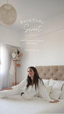 Set (2p) Camiseta y Pantalon "Born To Be" Cream