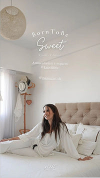 Set (2p) Camiseta y Pantalon "Born To Be" Cream