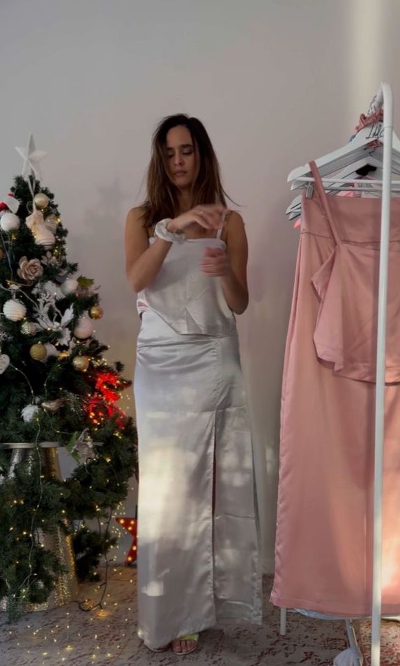 Set (2p) Top y Pollera "Saten"