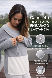 Camiseta gris con blanco