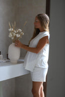 Set (2p) Remera y Short "Bloom" Off White