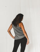 Musculosa Satén Gris Paris "New Mom"